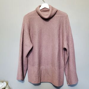 Modern Soul Sweater Women's Size Small Chunky Waffle Knit Cowl Neck